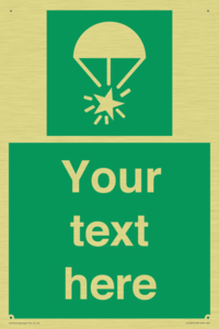 Custom sign safe condition Rocket parachute flare